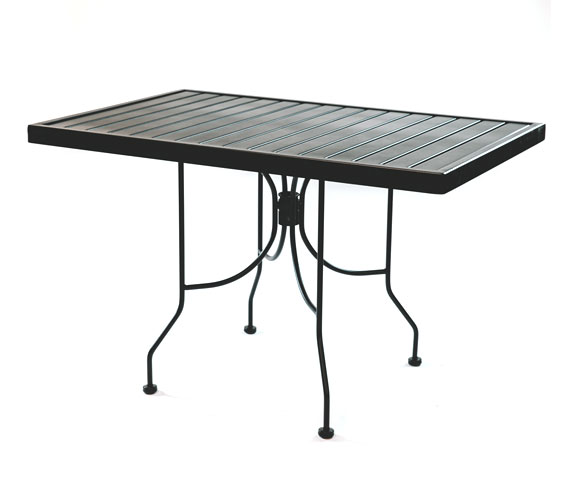 Outdoor Seating – Steel Slat Table 30 x 48