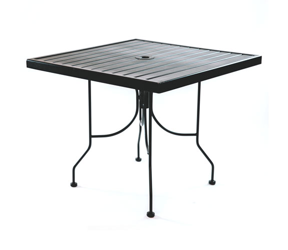 Outdoor Seating – Steel Slat Table 36 x 36
