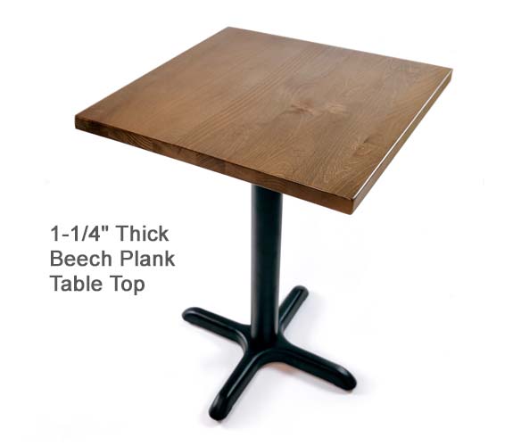 Beech – 1-1/4-Inch Wood Plank Table Tops