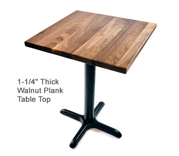 Walnut – 1-1/4-Inch Wood Plank Table Tops